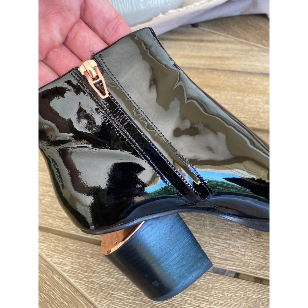 Alexander Wang Patent Leather Gabi Booties Black - Picture 8 of 13